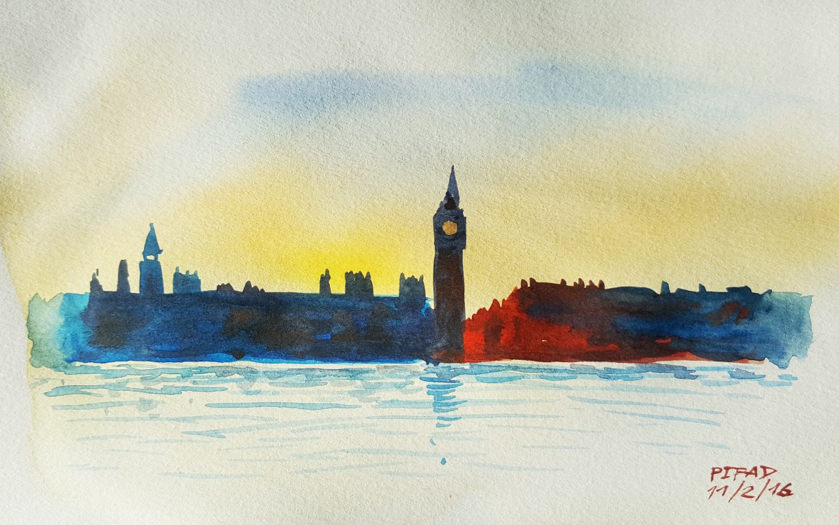 Sketch from London : สีน้ำ